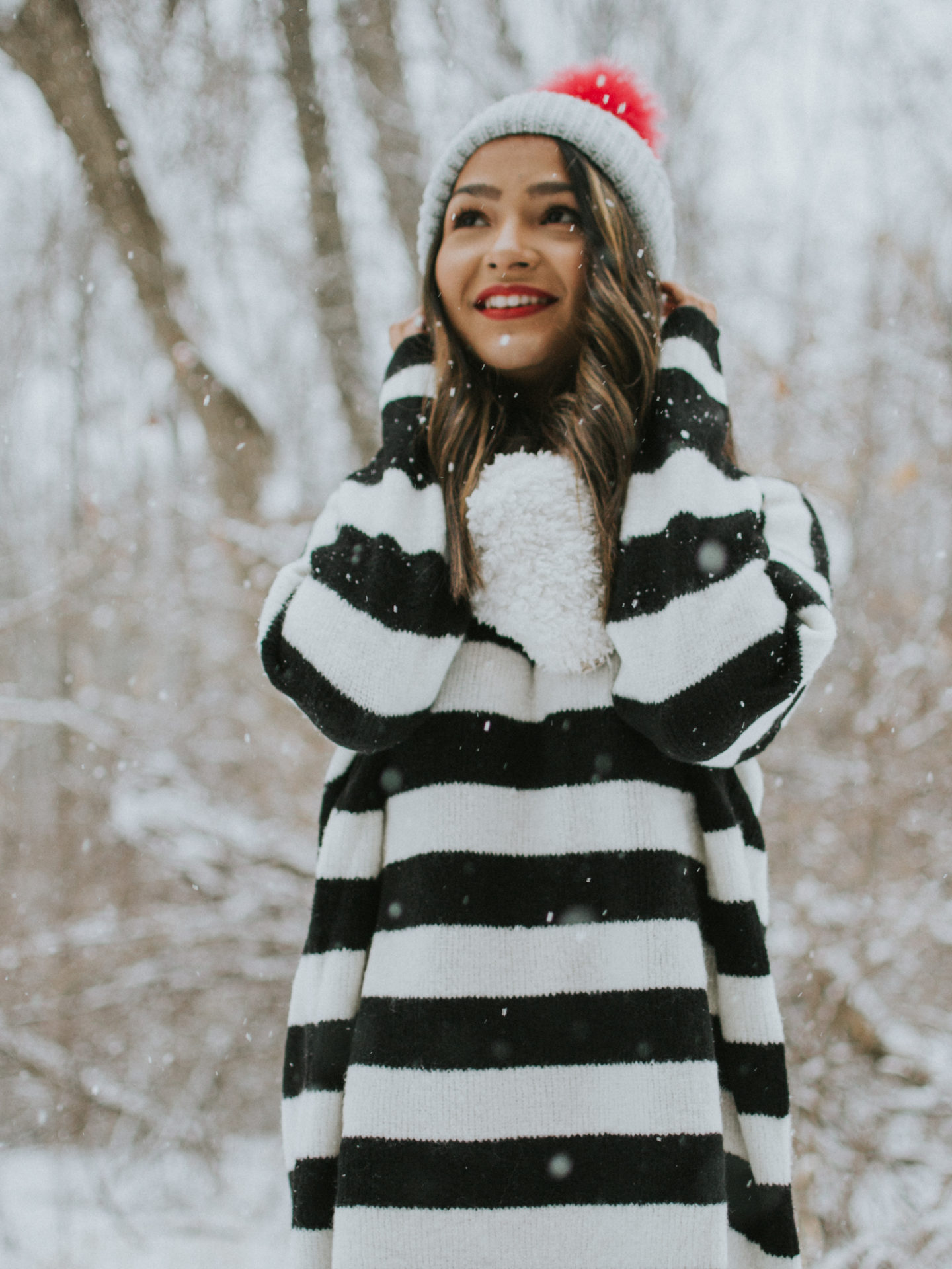 Zara Sweater Dress | Snow day | Over the Knee Boots