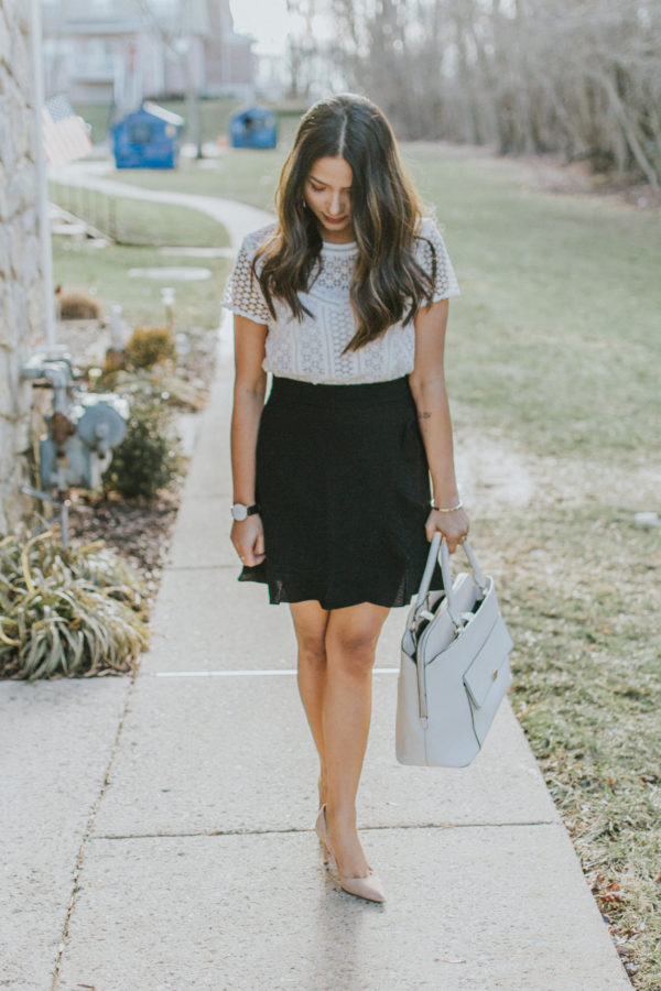 Classic White and Black Outfit