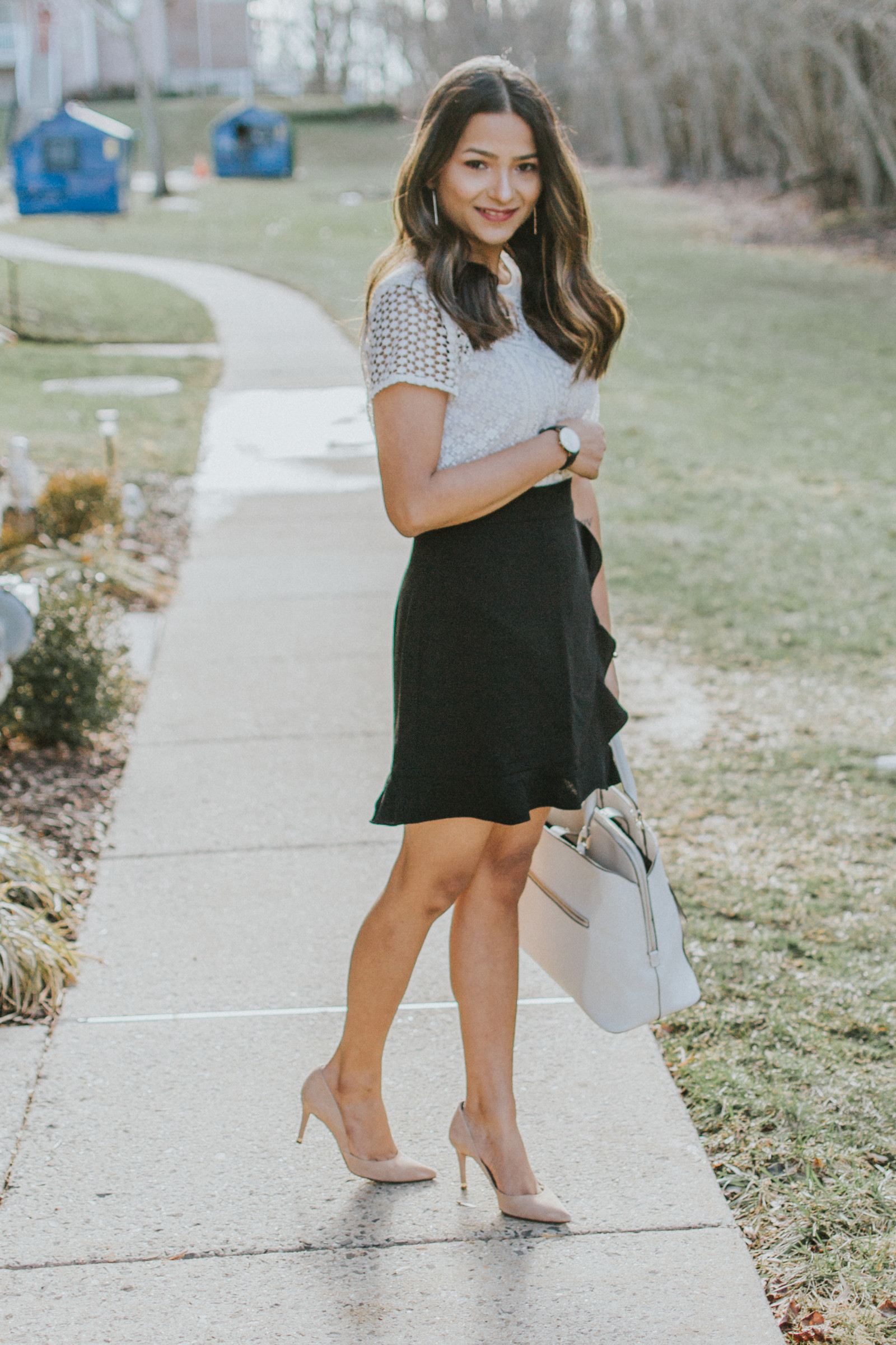 Classic White and Black Outfit