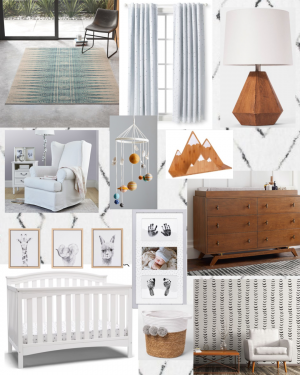 Baby Boy's Nursery Mood Board